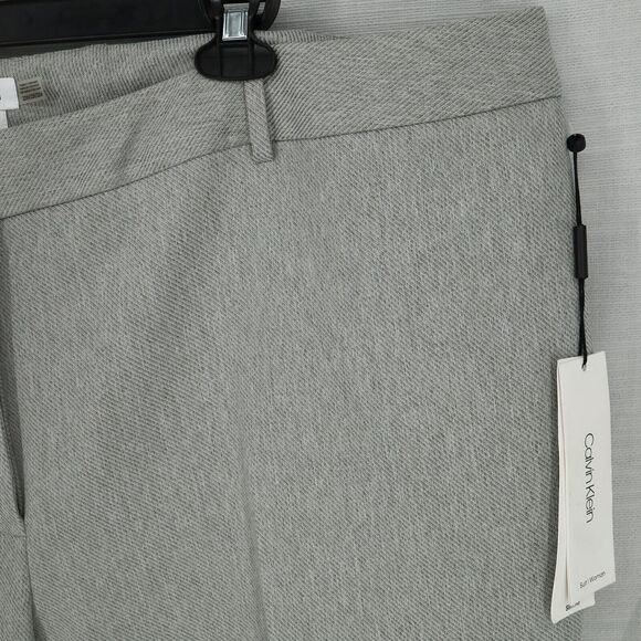 Calvin Klein Dress Pants Plus Size 22W Gray Slim Fit Crop Ankle Career New - Picture 9 of 16
